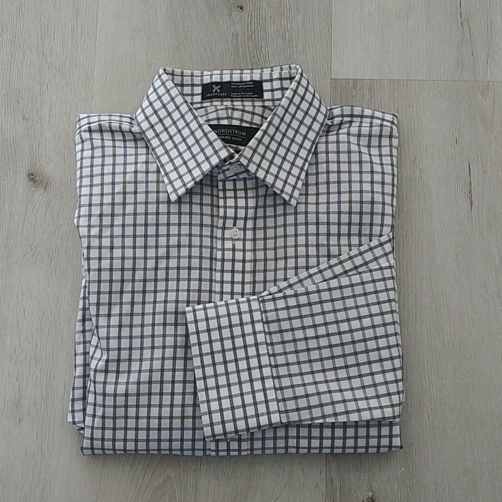 Nordstrom Smart care Plaid‎ Button Down Shirt